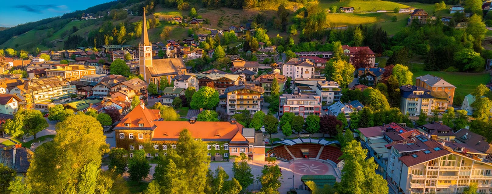 Bad Hofgastein spa town in the green Gastein Valley