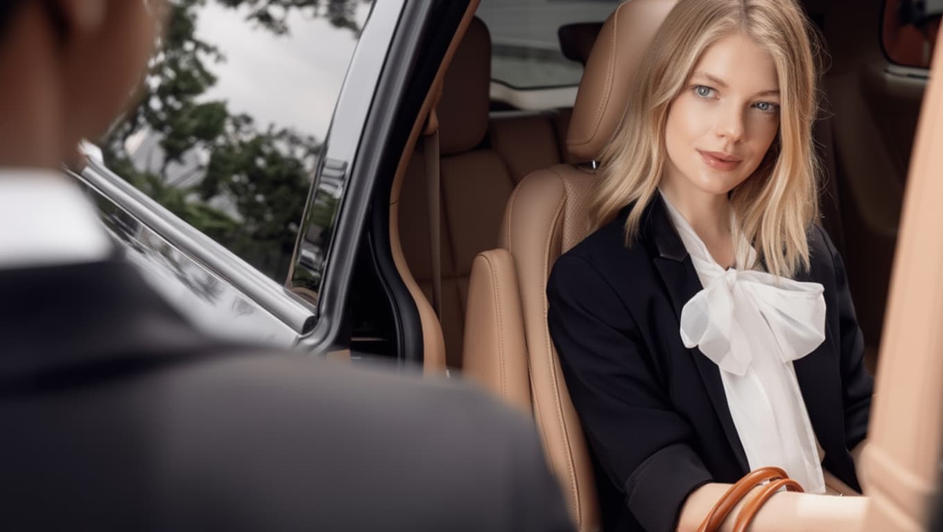 Cab Salzburg chauffeur opening the door for a passenger in a premium vehicle