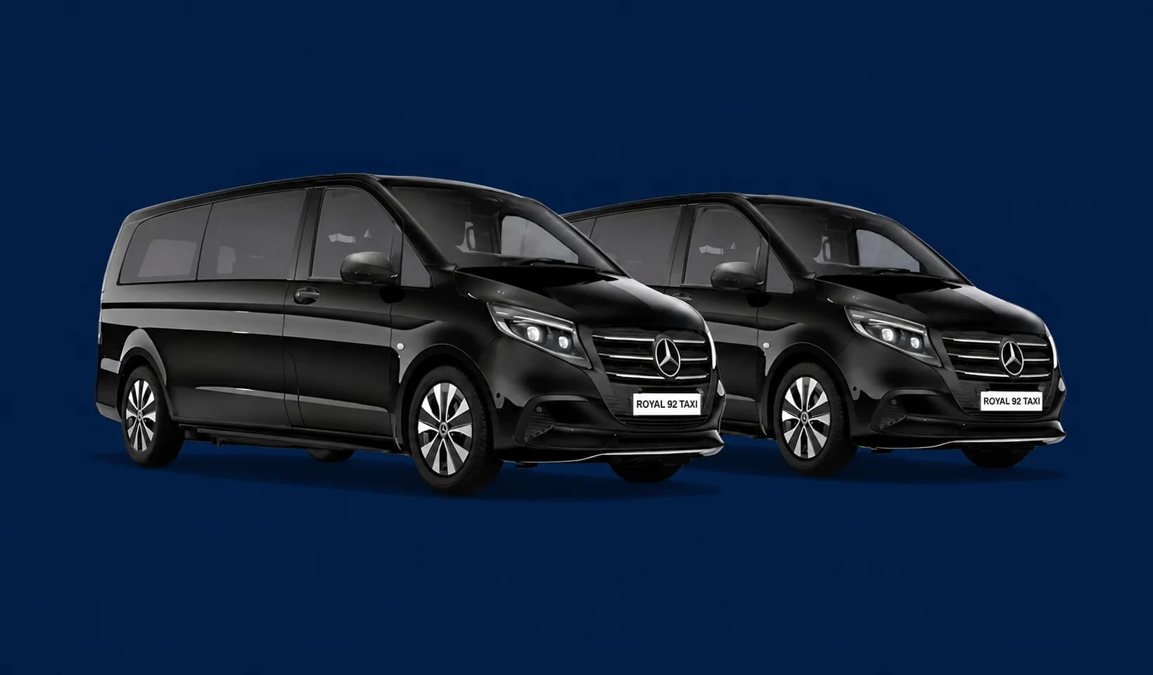 Two premium Cab Salzburg vehicles from the Salzburg taxi fleet